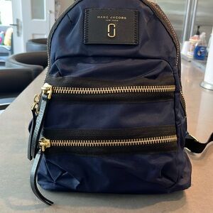 Marc Jacobs navy blue nylon backpack